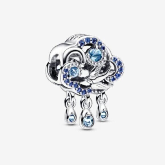Pandora Cloud & Swallow Charm - Picture 1 of 3